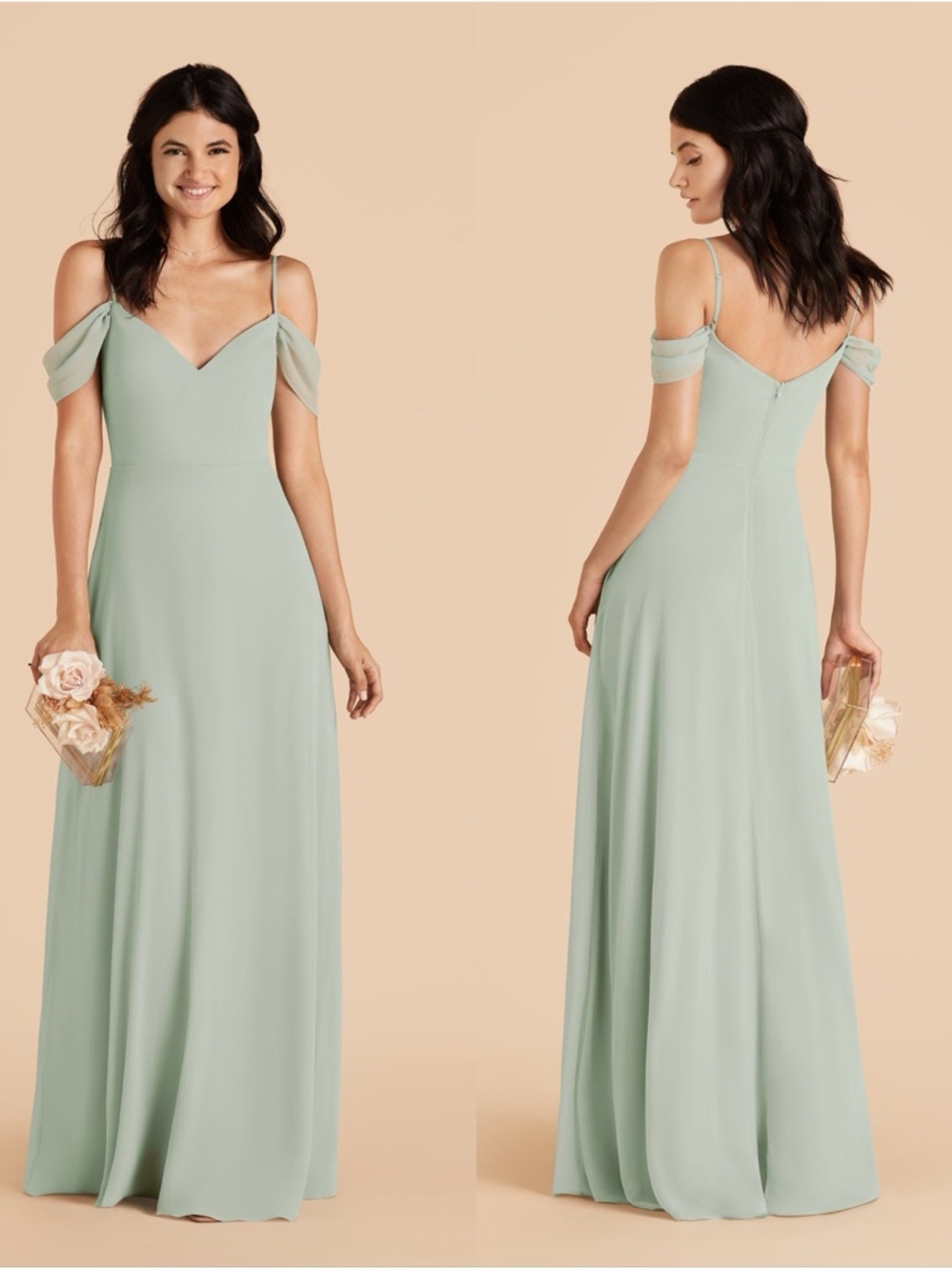 BIRDY GREY Devin Dress In Sage Chiffon